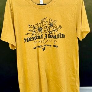 Mental Health Matters Yellow Graphic Tee